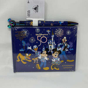 Disney Autograph Book  50th Anniversary with Pen Disney Parks NEW